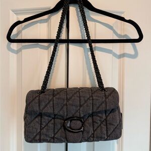 Coach Black Pebble Tabby Quilted Shoulder Bag